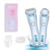 Electric Razor for Women, 2 in 1 Waterproof Electric Shaver, Wet and Dry, Removable Head, for Leg Arm Bikini Underarm (Blue) view 1