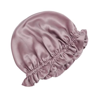 9mm Silk Bonnet Summer Double Layer Nightcap Anti-frizz Hair Care Home Shower Cap