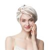 19Mm Silk Thickened Hair Cap Women's Solid Color Nightcap Anti-Frizz Hair Care Home Shower Cap view 1