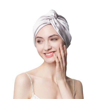 19Mm Silk Thickened Hair Cap Women's Solid Color Nightcap Anti-Frizz Hair Care Home Shower Cap
