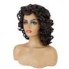 andromeda Brown Curly Wigs for Black Women Soft Afro Kinky Curly Wig with Bangs Loose Cute Curly Heat Resistant Natural Looking Synthetic Wig for Women(Brown/4#) view 3