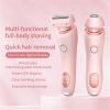 2 in 1 Waterproof Electric Shaver, Wet and Dry, Removable Head, for Leg Arm Bikini Underarm (Pink*2) view 2