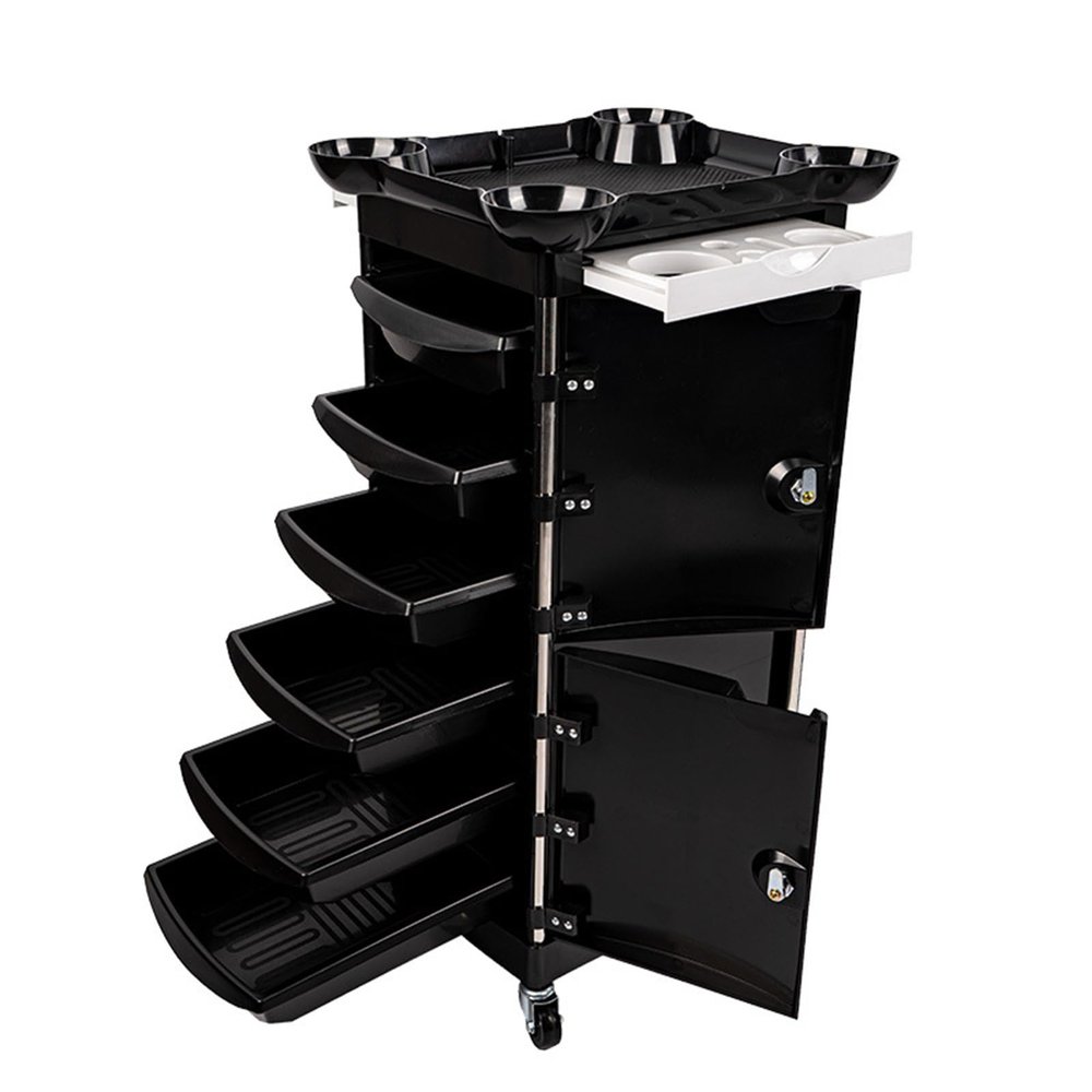 FOGVG Hair Beauty Salon Trolley Cart with Wheels & 6 Drawers,Rolling Salon Trolley Storage Cart, Lockable Rolling Wheel, Cabinet Organizer, Salon Cart Storage Furniture for Barber Beauty SPA,05