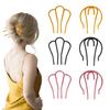 6 PCS of Hair Side Comb, Hair Fork Clip, U-Shaped French Twist Comb, Suitable for Updo Bundles, Retro Hairstyles, Female and Girl Hair Accessories-Multicolor view 1