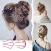 6 PCS of Hair Side Comb, Hair Fork Clip, U-Shaped French Twist Comb, Suitable for Updo Bundles, Retro Hairstyles, Female and Girl Hair Accessories-Multicolor view 2