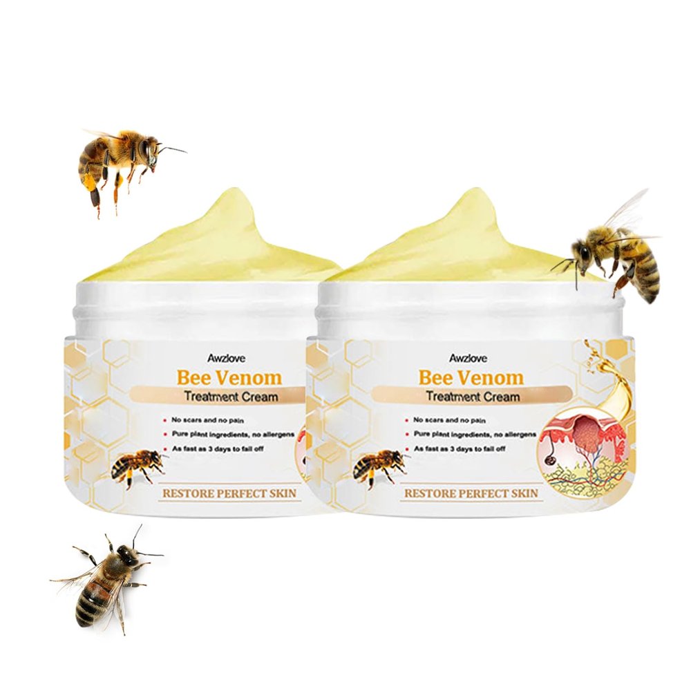 BSWell Awzlove Bee Venom Treatment Cream2024 Advanced Bee Venom Skin CreamProfessionally Revitalizing Skin,Suitable for All Skin Types of Men & Women (2Cans, 30ml)