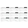 MADLUVV Brow Stamp Kit with Brow Stencils  Easy Eyebrow Shaper for Natural-Looking Brows  Popular Eyebrow Stencil Kit Used by Professionals  9 Shapes, Spoolie, Travel Bag & Stamp (Light Grey) view 3