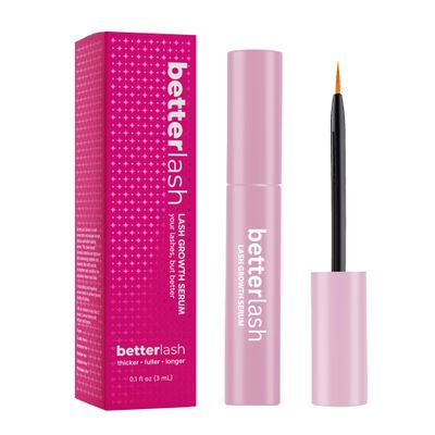 BetterLash Lash Growth Serum - Natural Peptide-Infused Eyelash Treatment for Fuller, Longer and Thicker Lashes, Clean Plant-Based Formula, Vegan and Cruelty-Free, Gentle on Sensitive Eyes (3 mL)