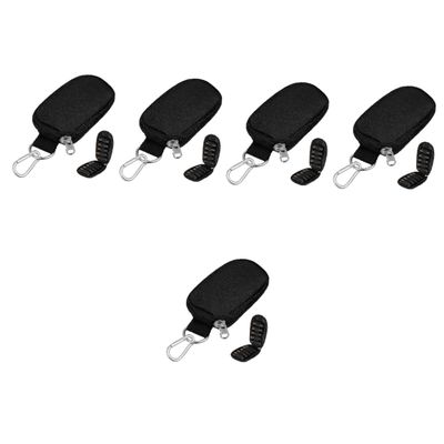 HAPINARY 5pcs Carrying Case Portable Handle Holds Bottles Sturdy Zippers for Travel and Home Organization Elegant Design Black Color