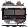 Waterproof Eyebrow Powder Kit-2 Colors Eye Brow Powder Tinted Palette Long Lasting Up to 16H,Dark Grey/Dark Brown Brow Filler Defined&Sculpt Natural Eyebrow Makeup Sparse Brow with Brow Brush&Razor-04 view 1