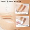 Waterproof Eyebrow Powder Kit-2 Colors Eye Brow Powder Tinted Palette Long Lasting Up to 16H,Dark Grey/Dark Brown Brow Filler Defined&Sculpt Natural Eyebrow Makeup Sparse Brow with Brow Brush&Razor-04 view 4