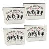 4 Pcs Girls Trip Gifts Weekend Gifts for Women Girls Trip Favors Makeup Bag Cosmetic Bag for Female Lady Girl Daughter Friend Coworker Niece Weekend Bag Vacation Christmas Birthday view 1