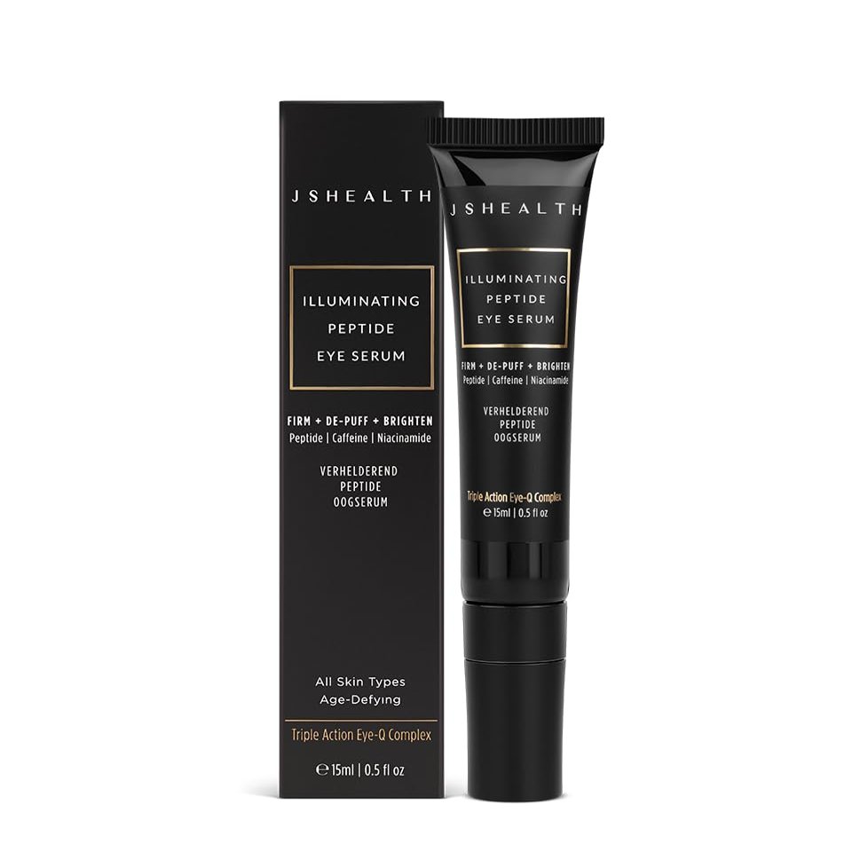 JSHealth Illuminating Peptide Eye Serum - Under Eye Brightener Serum with Peptides, Caffeine & Niacinamide - For Dark Circles, Bags & Wrinkles