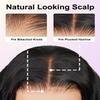 rilago 250% Density HD Lace Front Wigs Human Hair 24 Inch Glueless Pre Plucked Bleached Knots 13x4 Straight Full Frontal Wig15A Grade Real Human Hair,No Synthetic Blend Triple Lifespan 3X view 2