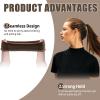 100 Pcs Brown Hair Ties, Headbands for Women Girls Kids, No Damage Seamless Hair Ties for Thick Hair, Rubber Bands for Hair, Soft Ponytail Holders Elastic Hair Ties, 5 Colors Included view 3