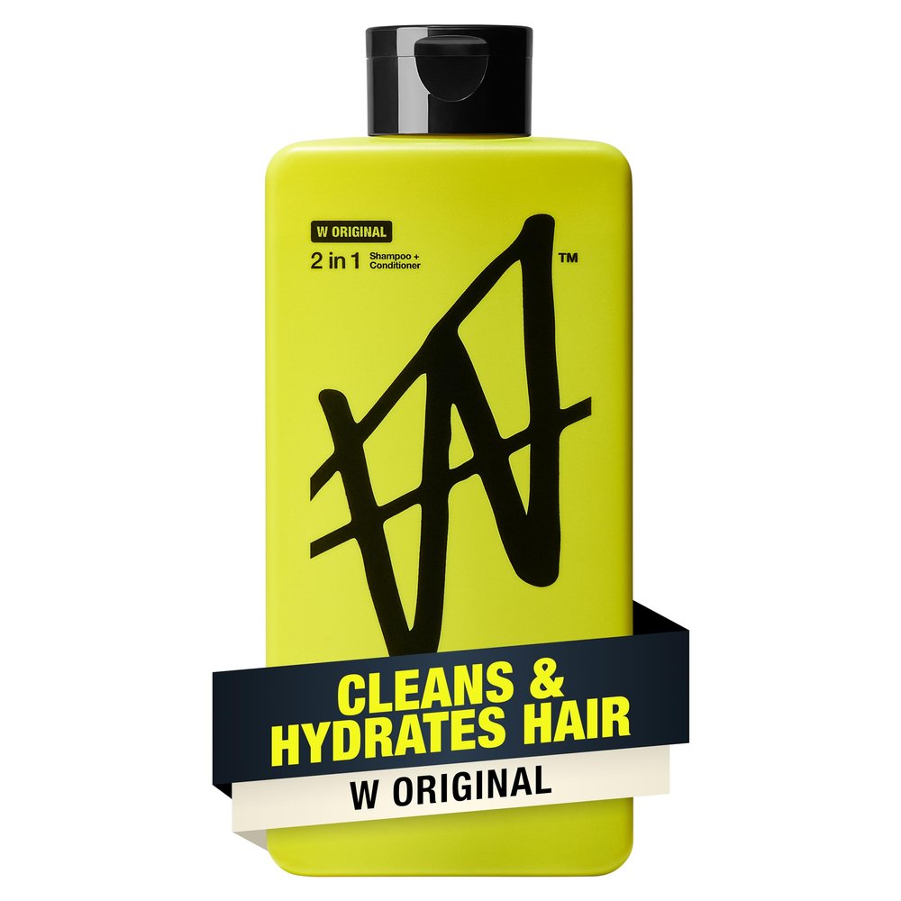 W by Jake Paul Mens 2-in-1 Shampoo and Conditioner, Full Looking Hair, Deep Clean & Hydrating, Original Scent, 16 fl oz