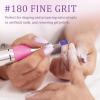 120Pcs Nail Drill Bits Sanding Bands with Nail Drill Bits, Professional Sand Band 180# Fine Grit Nail File Sanding Bands for Acrylic Nails Manicures and Pedicure view 4