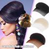 2Pcs Women Lady Girls Soft Sponge Foam Base Inserts Bump Up Hair Pads Hair Styling Clip Stick Bun Maker Clip Comb Braid Tool Accessories Braid ToolBrown view 2