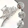 1pcs Sliver Cobweb Hair Clips - Halloween Metal Spider Claw Clips Medium Silver Alloy Cobweb Designs Shark Hair Claw Clips Strong Spring Halloween Hair Accessories for Adult view 2
