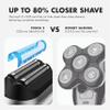 Aberlite Touch 2 Foil Head Shaver for Bald Men - Finishing Foil Shaver for Bald Head & Face, 0.05mm Ultra-Thin Foils for Razor-Smooth Results, Ergonomic Multi-Grip, Waterproof, USB-C Charging (Gold) view 2