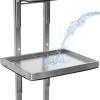2 Tier Beauty Salon SPA Rolling Cart Salon Tray on Wheels Rolling Tool Trolley Cart with Double Storage Tray Salon Stand Rolling Tray Mobile Beauty Trolley Cart Foldable Tray Trolley (Silvery) view 3