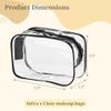 36Pcs Clear Cosmetic Bags, Travel Zippered Toiletry Pouches, Portable Pvc Waterproof Makeup Cases, Transparent Organizer For Vacation And Bathroom view 3