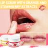 Strawberry and Orange Flavour Lip Scrubs Set,2 Pack Hydrating Lip Scrubber Exfoliator,Lip Moisturizer Care Product for Chapped Dry Dark Lips view 2