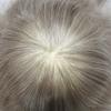 Healthlif Hair Piece For Mens Toupee Human Hair Swiss Lace Hair Replacement System For Men Hairpiece Toupee For Men 7x9#60RY AlI Gray 120% density view 3