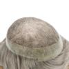 Healthlif Hair Piece For Mens Toupee Human Hair Swiss Lace Hair Replacement System For Men Hairpiece Toupee For Men 7x9#60RY AlI Gray 120% density view 4