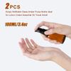 2PCS 100ML/3.4 oz Amber Glass Emulsion Pump Bottle Refillable Press Bottles with Cap Cream Lotion Foundation Container Dispenser Storage Bottle Travel Daily Life Accessories view 4
