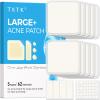 TKTK Large Pimple Patches, 60 mm XL Acne Patches, Big Hydrocolloid Bandages for Body, Face, Forehead, Chin, Neck Zit Breakouts, Hydrocolloid Patch (Square, Strip, Dot 5 Sizes 62 Count) view 1