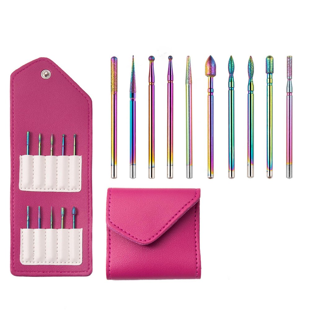 10Pcs Multi-function Drill Bit Ceramic Drill Bits For Acrylic Gel Polish Cuticle Remover