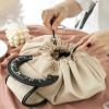15'' Inch Large Women's Cosmetic Bag Pull-Out Travel Cosmetic Organizer (Large, Beige) view 4