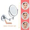 MFQJJRRMI LED Lighted Makeup Mirror with LED Illuminated, Magnifying Extending, Two Swivel Surface, 360deg; Rotatable, for Bathroom(Rose Gold,7X) view 4