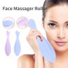 LJKLAJ Face Fit Roller for Face and Eye Skin Care Tools, Gua Sha Face Massage Silicone Face Roller, Silicone Face Roller With Ridges, Multifunctional Beauty And Body Care (Pink) view 3