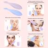LJKLAJ Face Fit Roller for Face and Eye Skin Care Tools, Gua Sha Face Massage Silicone Face Roller, Silicone Face Roller With Ridges, Multifunctional Beauty And Body Care (Pink) view 4