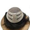 Hair Wonders Hair Toupee For Men Real Human Hair Piece Men Natural Hairline Mens Toupee Fine Mono Mens Hair System Toupee Men Hairpiece Hair Prosthesis 8X10#1B Off Black 120% Density view 4
