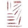 MapofBeauty 2 pcs Temporary Tattoos Scratch wound Prank Fake Scars Waterproof Sticker for Cosplay Party Halloween view 1