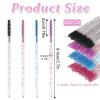 200 Pcs Disposable Mascara Wands Mini Eyelash Brushes Crystal Lash Spoolies Skinny Spoolies for Eyelash Extensions Micro Brush Lash Extension Supplies Lashes Extension Tools (4 Colors) view 2