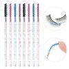 200 Pcs Disposable Mascara Wands Mini Eyelash Brushes Crystal Lash Spoolies Skinny Spoolies for Eyelash Extensions Micro Brush Lash Extension Supplies Lashes Extension Tools (4 Colors) view 3