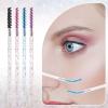 200 Pcs Disposable Mascara Wands Mini Eyelash Brushes Crystal Lash Spoolies Skinny Spoolies for Eyelash Extensions Micro Brush Lash Extension Supplies Lashes Extension Tools (4 Colors) view 4