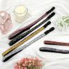 Glitter Headbands for Girls, 6 Pcs Elastic Shiny Rhinestone Non Slip Athletic Running Sparkly Crystal Fabric Stretchy Workout Fashion Hair Accessories for Sports and Yoga view 2