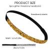 Glitter Headbands for Girls, 6 Pcs Elastic Shiny Rhinestone Non Slip Athletic Running Sparkly Crystal Fabric Stretchy Workout Fashion Hair Accessories for Sports and Yoga view 3