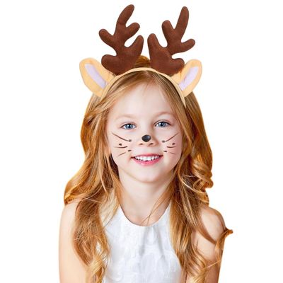 DEARMAMY Reindeer Antlers Headband:Animal Ears Hairband Cute Headband Lovely Headdress Party Cosplay Deer Costume for Christmas Holiday Birthday Party