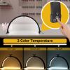 Half Moon Light for Nail Desk, Stepless Touch Adjustment Nail Lamp 3 Color Temperature, 20W Nail Desk Light for Manicure, Makeup, Tattoo (White) view 2