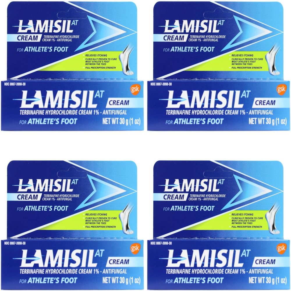 Lamisil Athlete's Foot Cream, Full Prescription Strength, 1 oz (Pack of 4)