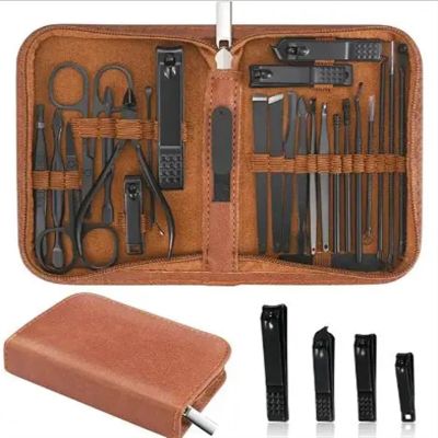 Manicure Set 26 In 1 Manicure Set Professional Nail Clipper Kit Stainless Steel Manicure Kit,Nail Care Tools with Luxurious Travel Case Nail Clipper Kit