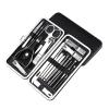 ZTHYSHXA Manicure Set 19Pcs/Set Manicure Kit Nail Clippers Set Stainless Steel Professional Grooming Kits Nail Care Tools with Luxurious Travel Case Nail Clipper Kit(Black) view 1