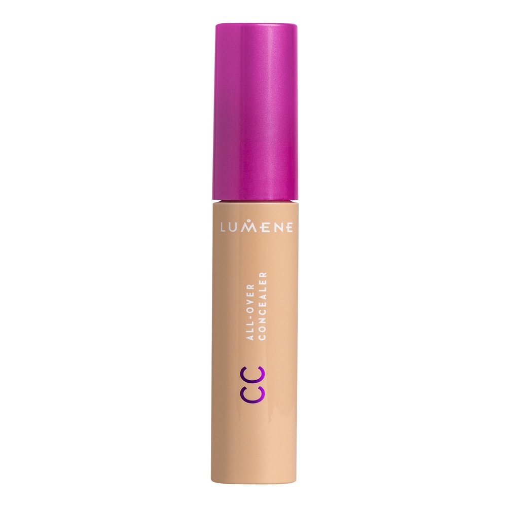 Lumene Under Eye Concealer - CC All-Over Hydrating Concealer with Medium Coverage - Multi-Tasking Under Eye Makeup Infused with Hyaluronic Acid with a Skin-Like Finish - 4 Tan (0.3 fl oz)