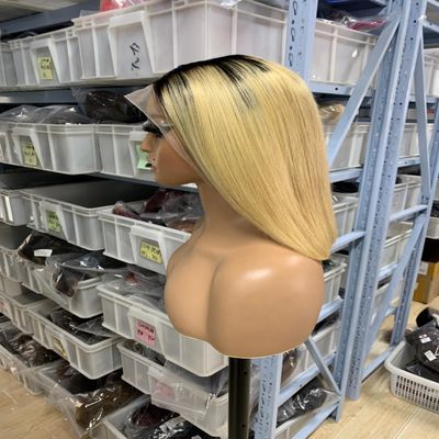 Sunature Human Hair Wigs, Seamless and Natural Appearance Real Hair Wigs, 13X4 Full Lace Wigs, Straight Hair Wigs (T1b27, 180% 8in)